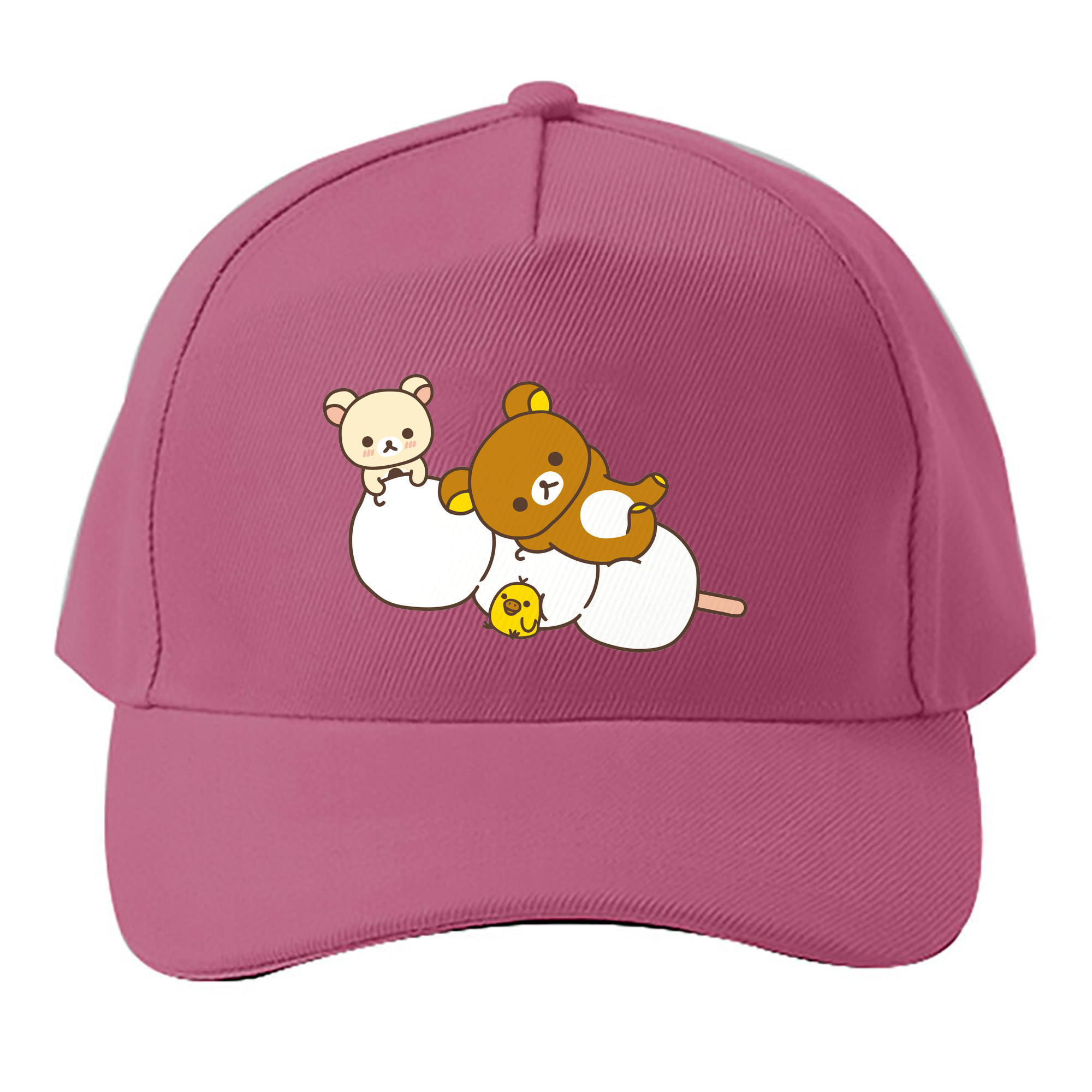 （画像用） リラックマ リラックマ キイロイトリ Rilakkuma Korilakkuma Kiiroitori ベースボールキャップ 綿100％ 男女兼用 帽子 スポーツ